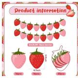 Lewtemi 4 Pcs Berry First Birthday Decor Strawberr