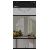 $60 Gold 30 in W x 30 in. H Round Metal Framed Wal