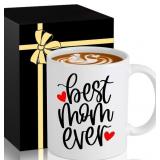 $8 Ceramic Coffee Mug Tea Cup with Handle 11 OZ Wo