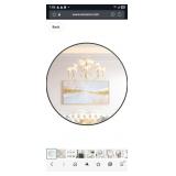 $80 GarveeHome Black Round Mirror, 36 in Large Alu