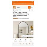 $40 24 in. W x 36 in. H Arched Framed Wall Bathroo