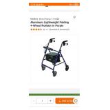 $70 Aluminum Lightweight Folding 4-Wheel Rollator