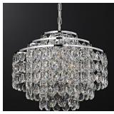 $194 Modern Crystal Chandelier 4 Lights Luxury Din