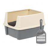 $42 Amazon Basics Large Cat Litter Box with High S
