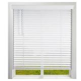 $36 White Cordless Faux Wood Blinds with 2 in. Sla