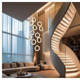 $104 12 Rings Large Staircase Chandelier for High