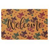$13 Decorative Welcome Door Mat, 18' x 30' Coir Ne