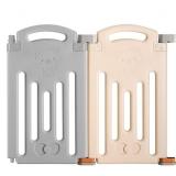 $34 UANLAUO 2 Panels Foldable Baby Playpen Play Ya