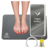 $14 Grey Vegan Leather Grounding Mat for Sleep, Pa