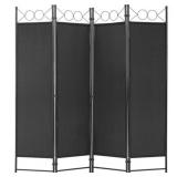 $85 4 Panel Room Divider 6.8FT Steel Frame Screen