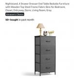 $31 Nightstand, 4 Drawer Dresser End Table Bedside