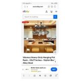 $110 Vdomus Heavy-Duty Hanging Pot Rack - 33x17 In