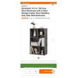 $75 Bookshelf, 31.3 in. Tall Gray Wood Bookcase wi