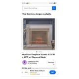 $169 Gold Iron Fireplace Screen 31.75'H x 41'W w/