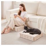 $52 Intelligent Design Chenille Square Floor Pillo