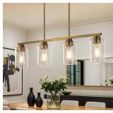 $137 Mecgirn Island Light for Kitchen, Brushed Bra