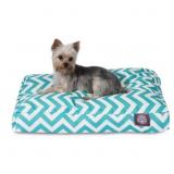 $58 Majestic Pet Rectangle Dog Bed - Teal Chevron