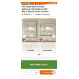 $99 Modern 40 in. W x 30 in. H Rectangle Black Fra