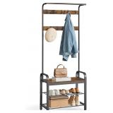 $50 VASAGLE Coat Rack, Hall Tree with Shoe Bench f