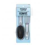 $6 Conair Mid-Size Cushion Brush and Comb Set, Tra