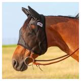 $32 Cashel Quiet Ride Horse Fly Mask with Ears, Bl