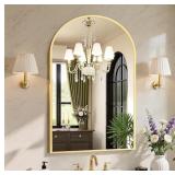 $40 Sweetcrispy 24'x36' Arched Gold Bathroom Mirro