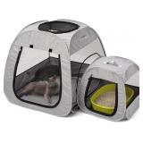 $50 Tenrai Portable Cat Playpen, Trapezoidal Desig