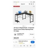 $155 49-Inch L Shaped Desk - Computer Desk Corner