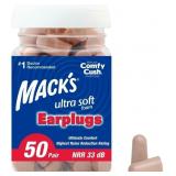$10 Mack's Ultra Soft Foam Earplugs, 50 Pair - 33d
