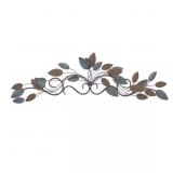 $18 35 in. x 10 in. Metal Blue Leaf Wall Decor