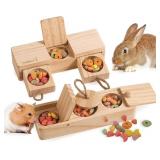 $18 SoulThink  Interactive Wooden Pet Rabbit Toys