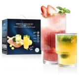 $24 ISMASOAN Small Ribbed Glassware Set of 12, Gla