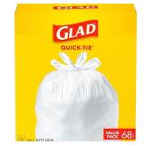 $12 Glad 13 gal Original Kitchen Trash Bags Quick