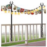 $34 4FT String Light Poles for Outside, Outdoor De