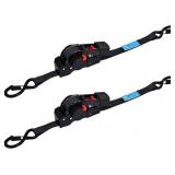 $31 NUOER Black Retractable Ratchet Strap(1 in x 1