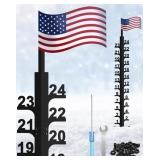 $18 PACETAP Color Flag Snow Gauge Outdoor, 24 Inch
