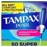 $10 Tampax Pearl   Pack of 50 Tampons with BPA-Fre