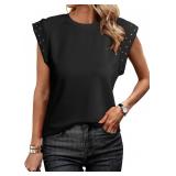 $14 Dokotoo Womens Studded Short Sleeve Casual Stu
