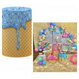 $17 Drip Ice Cream Waffle Cone Cylinder Plinth Cov