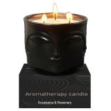 $24 Strong Eucalyptus & Rosemary 3 Wick Black Larg