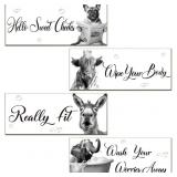 $6 4Pcs Bathroom Wall Decor Art Set - Farmhouse An