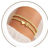 $13 Ursteel Layered Initial Bracelet for Women Gir