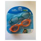 2 Pack Youth Swim Goggles Ages 8+ Soft Eye Cup Sil