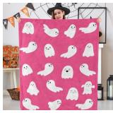 $16 Halloween Cute Ghost Blanket Horror Movie Blan