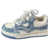 $60 Y2K Chic Trendy Denim Patchwork Chunky Sole Sn
