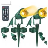 $22 Enhon 2 Pack Multicolor Spotlight Outdoor Chri