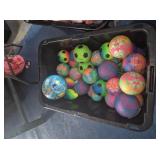 Assortment of balls and water soker balls pick 5 o