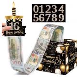 $14 Birthday Money Gift Box with DIY Stickers New