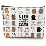 $28 Cute Cat Makeup Bag Cosmetic Bag Cat Gifts for