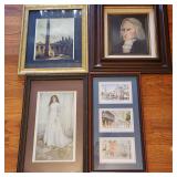 4 Vintage Prints & Frames